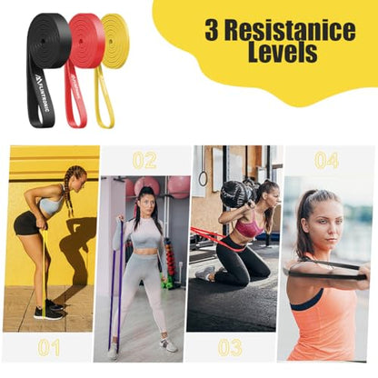 Flintronic Bande Elastiche Fitness, Elastico Fitness per Trazioni, 3/4 Diversi Diversi Livelli di Resistenza, Resistance Bands per Calisthenics, Elastici Palestra per Uomini Donne Fitness,Stretching