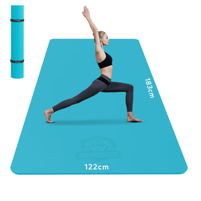 HAPBEAR Tappetino Yoga Grande, 183x122cm /198×137cm×6mm, Antiscivolo Professionale Con Superficie Testurizzata per Yoga, Ginnastica, Allenamento, Pilates