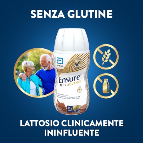 Ensure Plus Advance Supplemento Nutrizionale Ipercalorico ed Iperproteico |Formato bevanda| Alimento a fini medici speciali iperproteico| Confezione 4x220ml Gusto Cioccolato