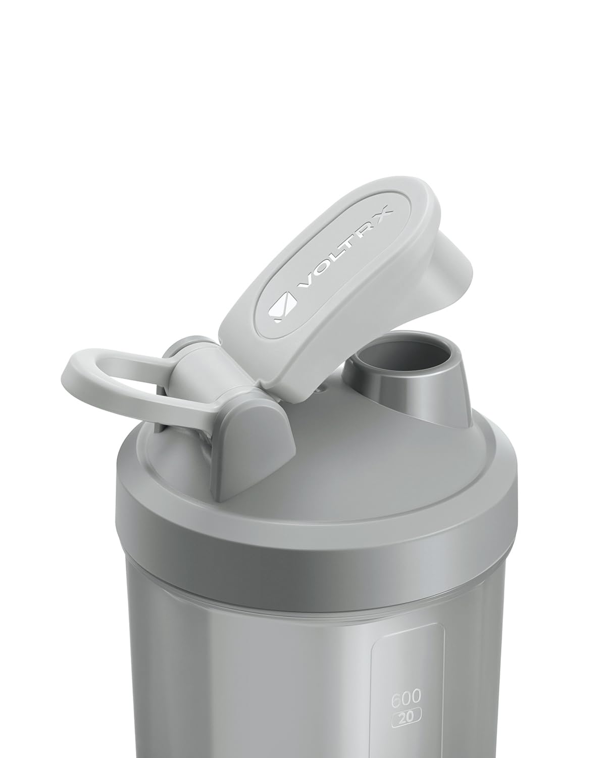 VOLTRX Titanus - Bottiglia per shaker per proteine, ricaricabile tramite USB C, elettrico, per frullati proteici e frullati sostitutivi dei pasti, senza BPA, 680,4 g