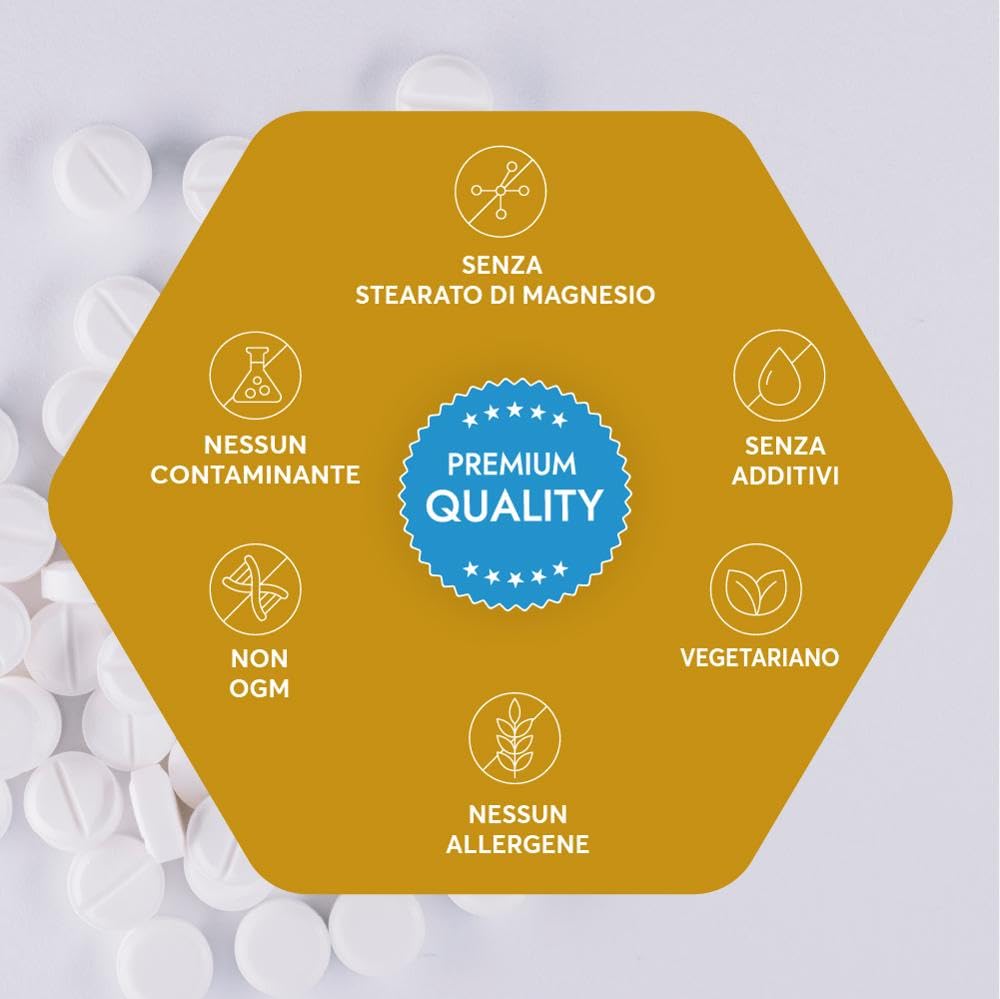 Vitamaze® Vitamina D3 240 compresse Alto dosaggio e vegetariana per più di 1 anno, 2000 UI, 50 mcg di colecalciferolo puro, integratore alimentare naturale senza additivi, Prodotto in Germania