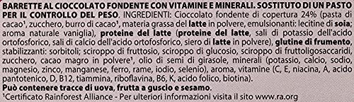 Pesoforma Barrette Fondente Amabile, Pasto sostitutivo proteico, Barrette per il controllo del peso, Barrette proteiche al cioccolato per restare in forma, Solo 236 calorie, 12x31g