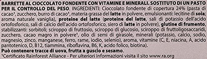 Pesoforma Barrette Fondente Amabile, Pasto sostitutivo proteico, Barrette per il controllo del peso, Barrette proteiche al cioccolato per restare in forma, Solo 236 calorie, 12x31g