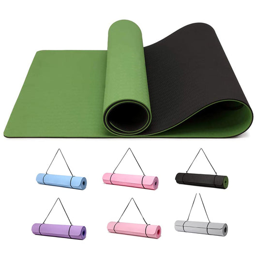 Good Nite Tappetino da ginnastica, yoga, fitness, antiscivolo, per allenamento, sport, turn, pilates, con tracolla, 183 x 61 x 0,6 cm