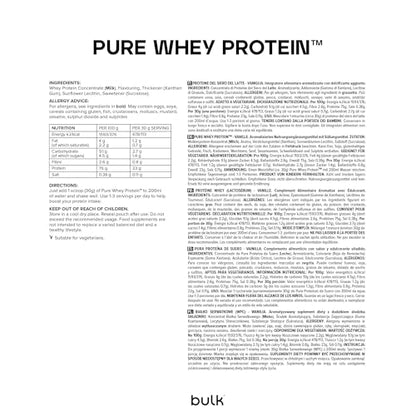 Bulk Pure Whey Protein, Cioccolato, 500 g, 16 porzioni