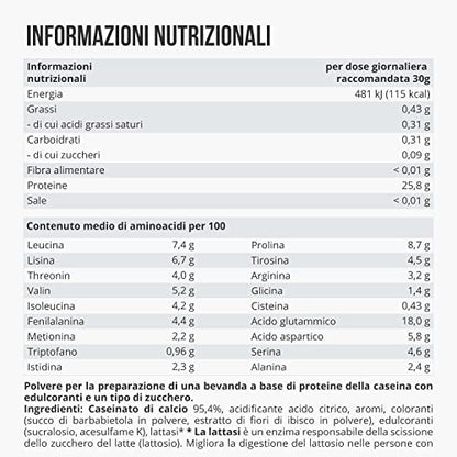 WFN Approved Casein - Neutro - 1 kg - Proteine della caseina con lattasi - Proteina in polvere cremosa - Molto solubile - Prodotto in Germania - Testato in laboratorio esterno