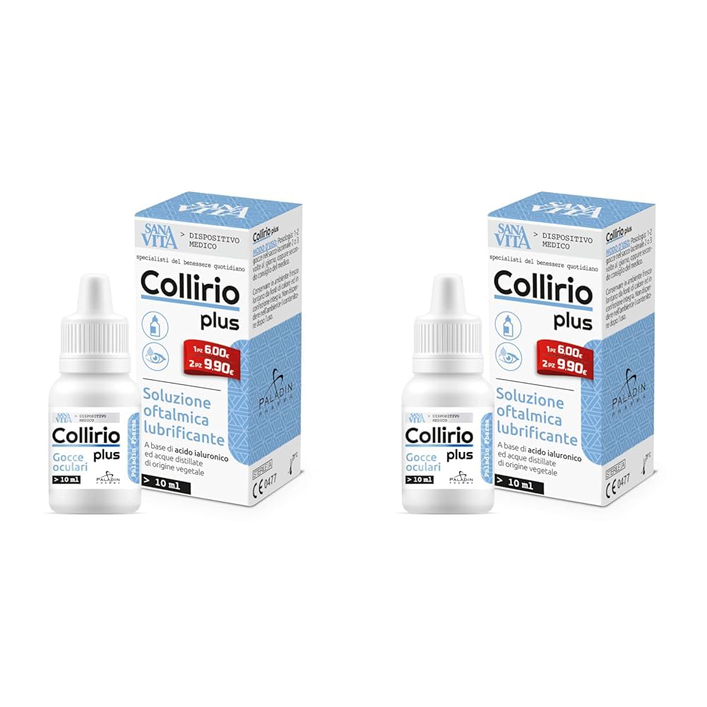 Sanavita - Collirio Plus, 0.4% di Acido Ialuronico Flaconcino pluridose 10ml