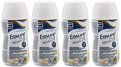 Ensure Plus Advance Supplemento Nutrizionale Ipercalorico ed Iperproteico |Formato bevanda| Alimento a fini medici speciali iperproteico| Confezione 4x220ml Gusto Cioccolato