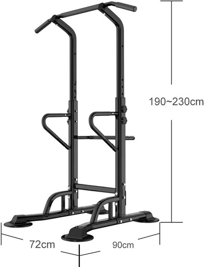 soges Power Tower Regolabile in altezza e stazione di tuffo Multifunzione Home Forza Training Fitness Workout Station, PSBB002