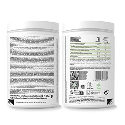 Weider Vegan Protein (750g) Gusto Cappuccino. Proteine Vegane 23g/dose isolate di piselli e riso, Con Vitamina B12 e Stevia, Senza Glutine, Senza Zucchero, Contenitore 50% Riciclato, 100% Riciclabile