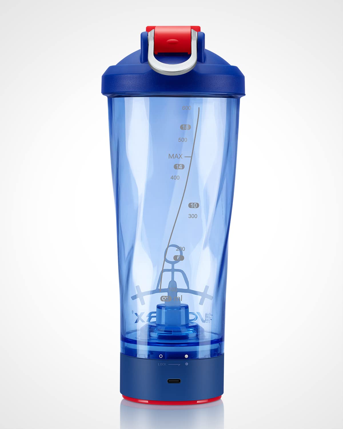 VOLTRX Shaker per Proteine Elettrico,600ml-Bottiglia Shaker Elettrica per Proteine,Shaker Elettrico Usb,Senza BPA,Shaker Elettrico per Proteine,Ricaricabile,Impermeabile,Shaker Elettrico Colorato