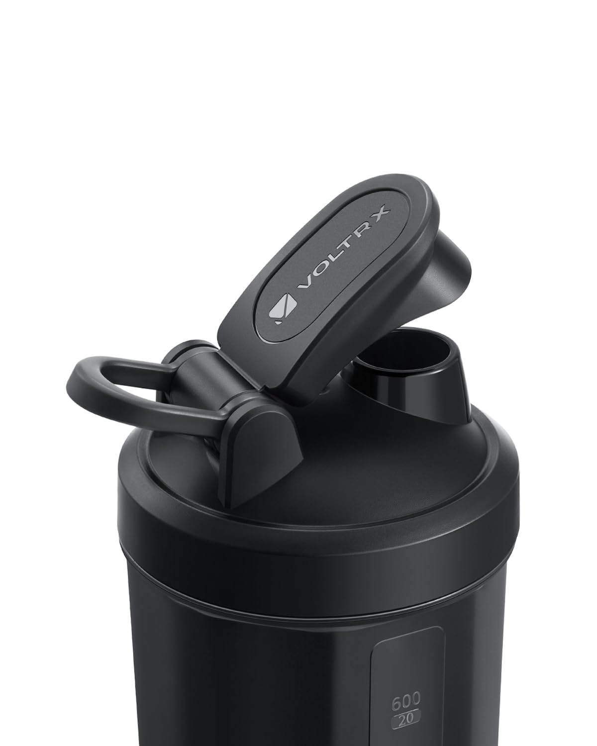 VOLTRX Titanus - Bottiglia per shaker per proteine, ricaricabile tramite USB C, elettrico, per frullati proteici e frullati sostitutivi dei pasti, senza BPA, 680,4 g