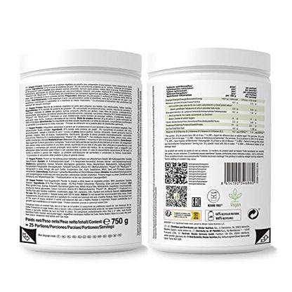 Weider Vegan Protein (750g) Gusto Cappuccino. Proteine Vegane 23g/dose isolate di piselli e riso, Con Vitamina B12 e Stevia, Senza Glutine, Senza Zucchero, Contenitore 50% Riciclato, 100% Riciclabile