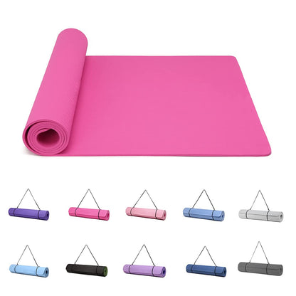 Good Nite Tappetini da Yoga da Donna Antiscivolo Con Superficie Testurizzata, Spessore 6 Mm, Con Cinghia Per Il Trasporto, Tappetino per Yoga, Pilates, Ginnastica (183 * 61 * 0,6 Cm)