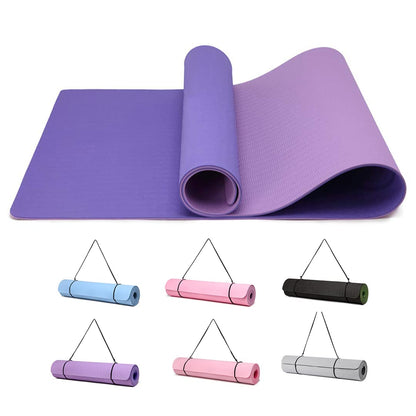 Good Nite Tappetino da ginnastica, yoga, fitness, antiscivolo, per allenamento, sport, turn, pilates, con tracolla, 183 x 61 x 0,6 cm