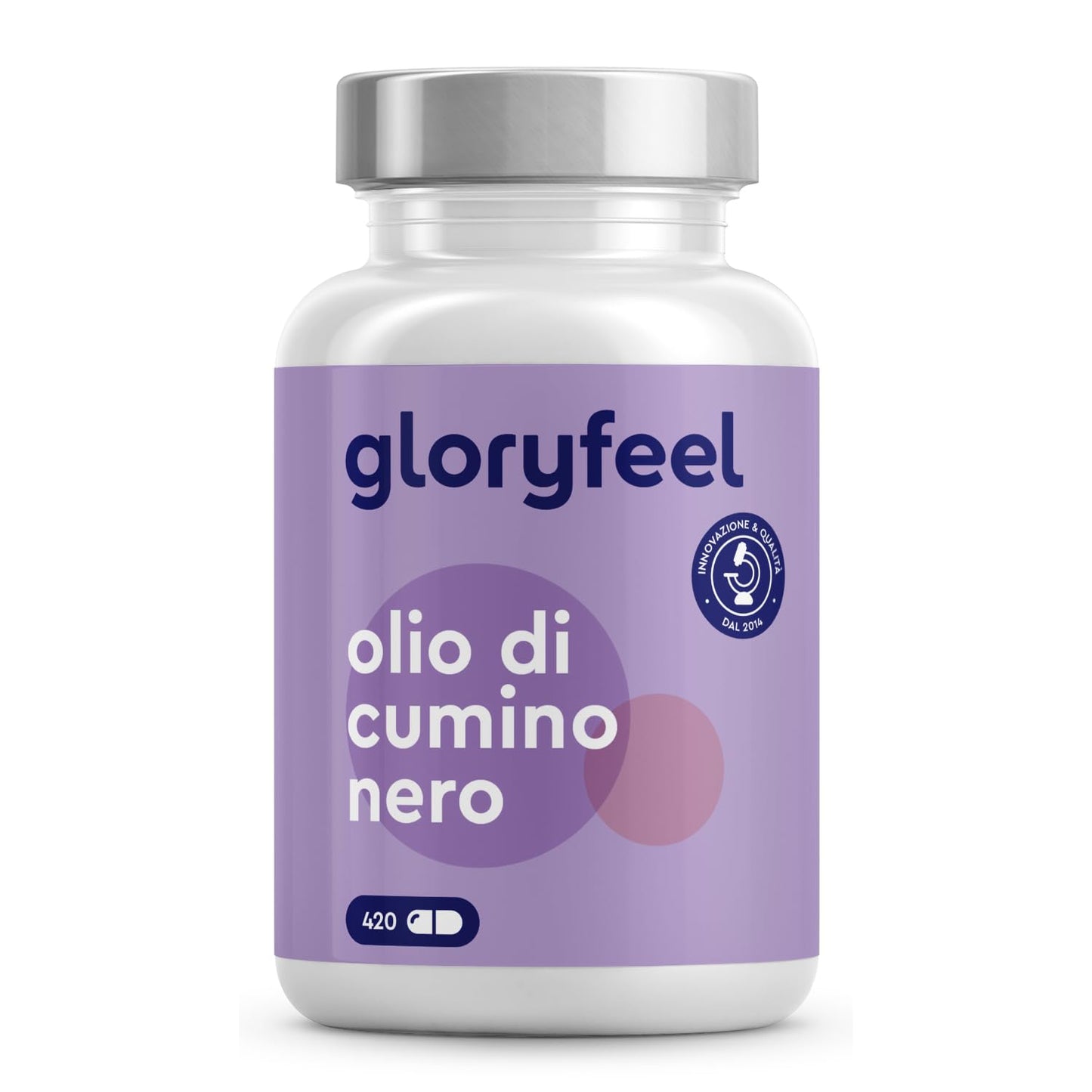 Olio di Cumino Nero 1000mg Puro Spremuto a Freddo, 180 Capsule, Cumino Nigella Sativa Ricco di Omega 6 e Vitamina E, Senza Glutine e Lattosio, Supporto per Difese Immunitarie e Benessere Cellulare