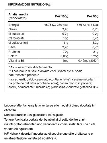 Yamamoto Nutrition Ultra Casein COMPLEX integratore alimentare a base di caseina del latte con vitamina B6 gusto Cioccolato 2Kg