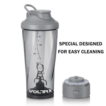 VOLTRX Shaker per Proteine Elettrico, Fatto con Tritan - Senza BPA - 24oz(700ml) Vortex Portatile Mixer Cup/Tazze Shaker Ricaricabili USB per Frullati Proteici (Nero)