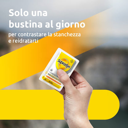 Supradyn Magnesio e Potassio Integratore Multivitaminico con Vitamine B, Vitamina C e Sali Minerali per Stanchezza, Caldo e Sport, 60 Bustine Effervescenti Senza Zucchero, Gusto Arancia