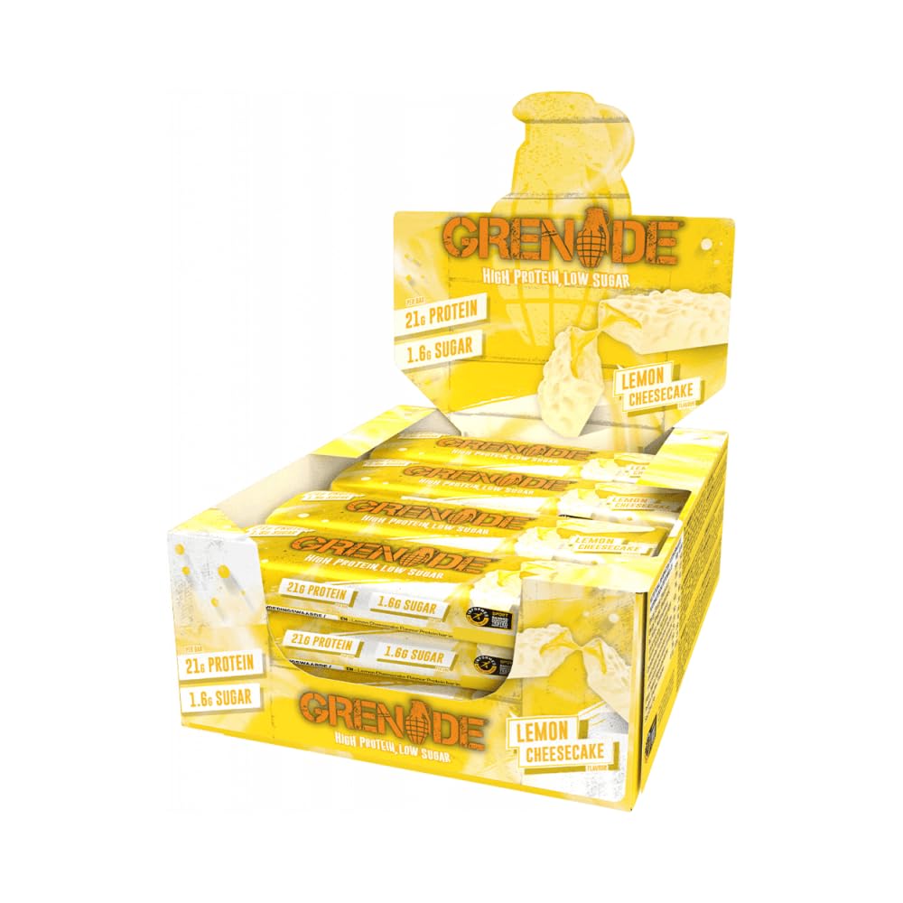 Grenade Barretta Proteica a Basso Contenuto di Carboidrati - Lemon Cheesecake, 12 x 60 g