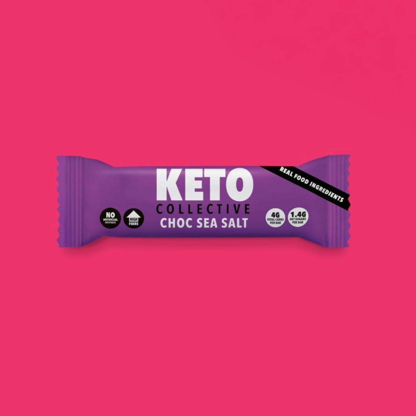 Keto Collective Barrette Cheto | Caramello Salato | 15 x 40g | 2,5g carboidrati netti | Low Carb | Ingredienti Naturali