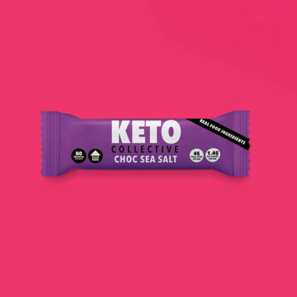 Keto Collective Barrette Cheto | Caramello Salato | 15 x 40g | 2,5g carboidrati netti | Low Carb | Ingredienti Naturali