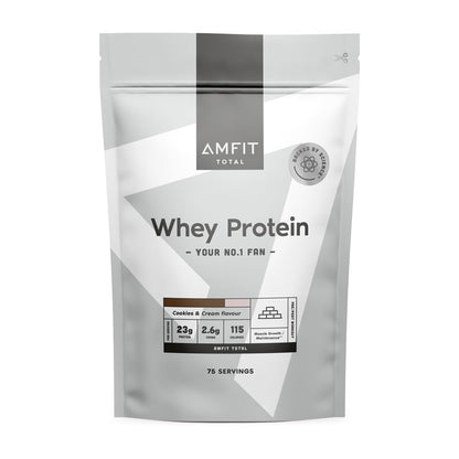 Marchio Amazon - Amfit Nutrition Proteine del Siero di Latte in Polvere, Nocciola e Cioccolato, 33 porzioni, 1 kg (Confezione da 1)