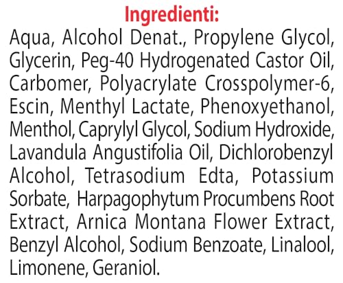 ESI - No-Dol Artiglio del Diavolo Gel, ad Alta Concentrazione, Azione Rinfrescante, Allevia Fastidi Muscolari e Contratture, Clinicamente Testato, Senza Coloranti e Parabeni, 100 ml