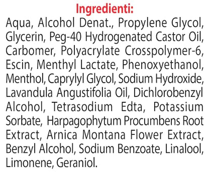 ESI - No-Dol Artiglio del Diavolo Gel, ad Alta Concentrazione, Azione Rinfrescante, Allevia Fastidi Muscolari e Contratture, Clinicamente Testato, Senza Coloranti e Parabeni, 100 ml