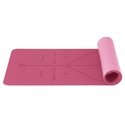 Good Nite Tappetino da yoga da 6 mm, in TPE, antiscivolo, per fitness, pilates, allenamento, yoga, pilates, allenamento, 183 x 61 x 0,6 cm