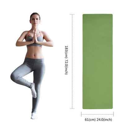 Oak & Tea Tappetino da yoga, tappetino da yoga spesso antiscivolo per donne/uomini, tappetini per esercizi per la casa palestra con cinghia di trasporto, tappetino ecologico in TPE per yoga, meditazione, pilates, 183 x 61 x 0,6 cm