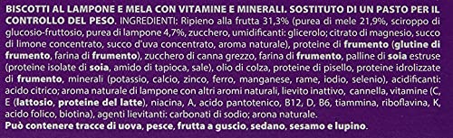 Pesoforma Biscotti Lampone e Mela, Pasto sostitutivo proteico, Per rimettersi in forma con gusto, Solo 219 calorie, Nuovo formato, 16 biscotti, 8 pasti sostitutivi