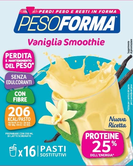 Pesoforma Smoothie Frutti di Bosco, Pasto sostitutivo per il controllo del peso, Smoothie gustoso che aiuta a rimettersi in forma, Ricco in proteine e fibre, Solo 202 calorie, 16 pasti, 436 gr