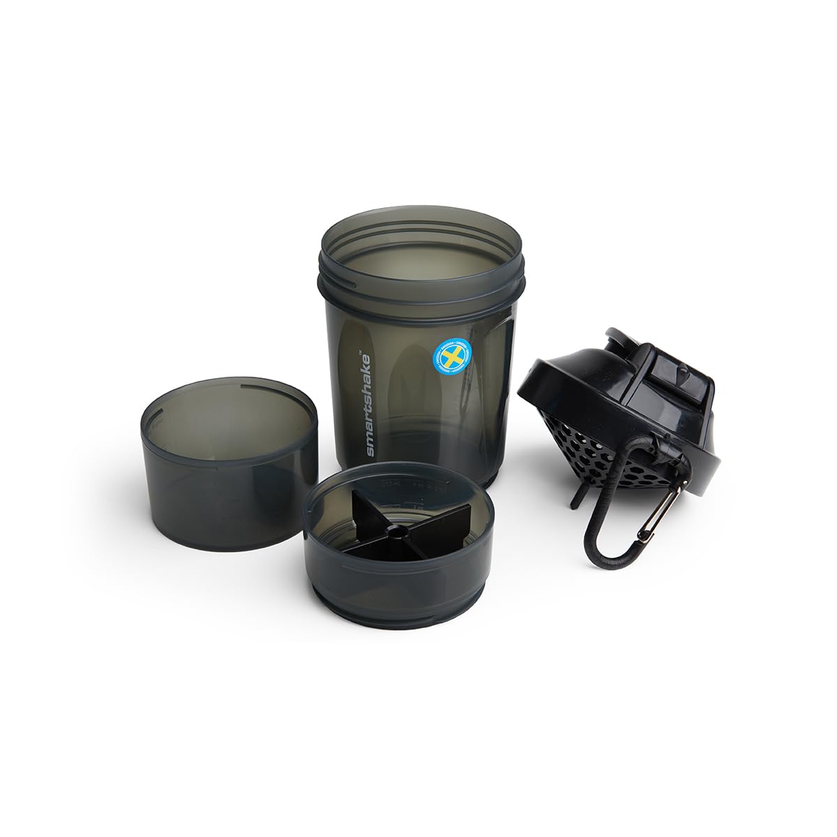 SmartShake Original2Go Shaker per Cibo e Bevande nutrizionali, Gunsmoke Black, Taglia Unica