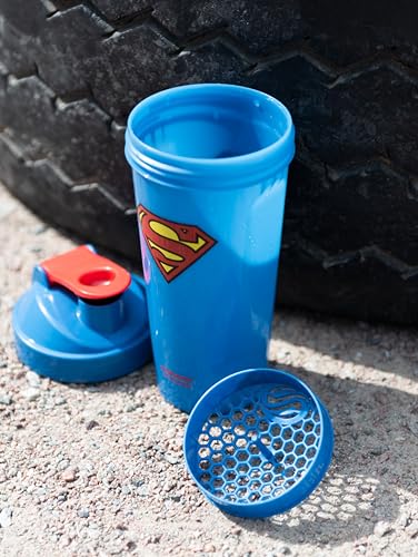 Smartshake Lite Justice League Protein Shaker Bottle 800ml - DC Comics Batman Borraccia per acqua a tenuta stagna BPA Free Gym Shaker Bottle per frullati proteici e proteine in polvere