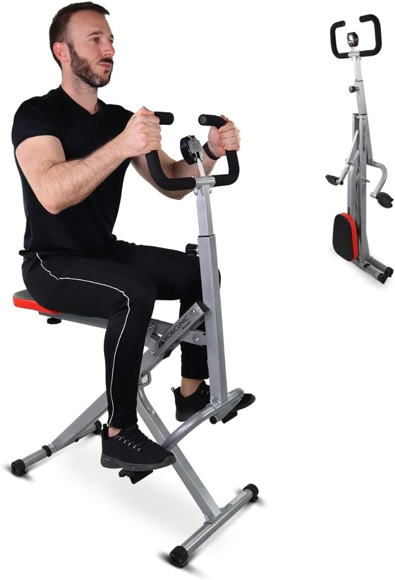 Mobiclinic® Fitness, Total Power Body Crunch, Pieghevole, Vitalfit, Stretching e Allenamento Multifunzionale, Display LCD, Carico 100KG, Palestra Domestica, Manubri Regolabili, Base Antiscivolo