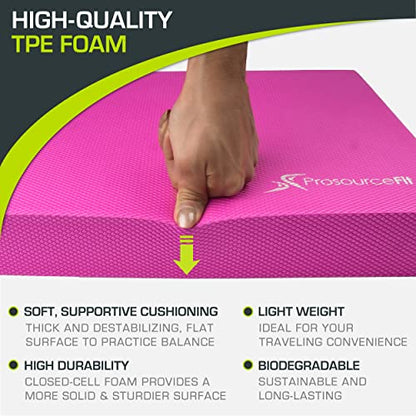 Exercise Balance Pad, Non-Slip Cushioned Foam Mat & Knee Pad for Fitness and Stability Training, Yoga, Physical Therapy, L and XL