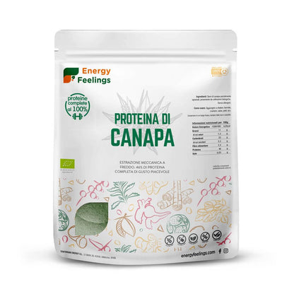 F Energy Feelings Proteine di Piselli in Polvere BIO 1 Kg / 82% Proteine Vegetali/Proteine Vegane Massa Muscolare e Dimagrire/Senza Zuccheri Aggiunti, Lattosio né Glutine