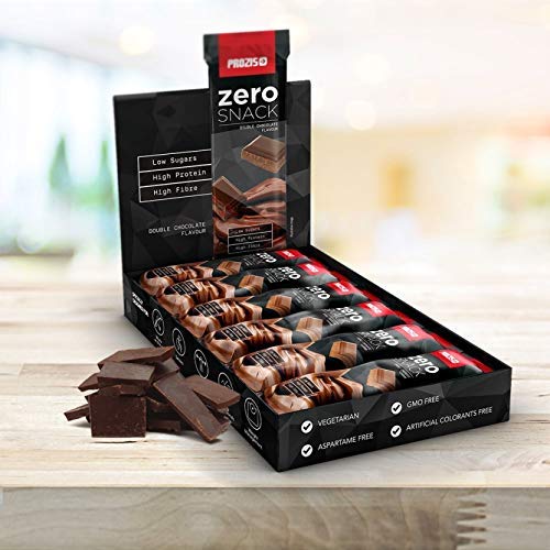 Prozis Zero Snack, 35 g, Doppio Cioccolato, Confezione da 12 Pezzi