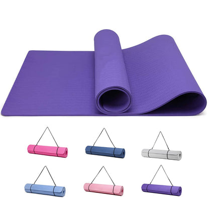 Good Nite Tappetino da ginnastica, yoga, fitness, antiscivolo, per allenamento, sport, turn, pilates, con tracolla, 183 x 61 x 0,6 cm