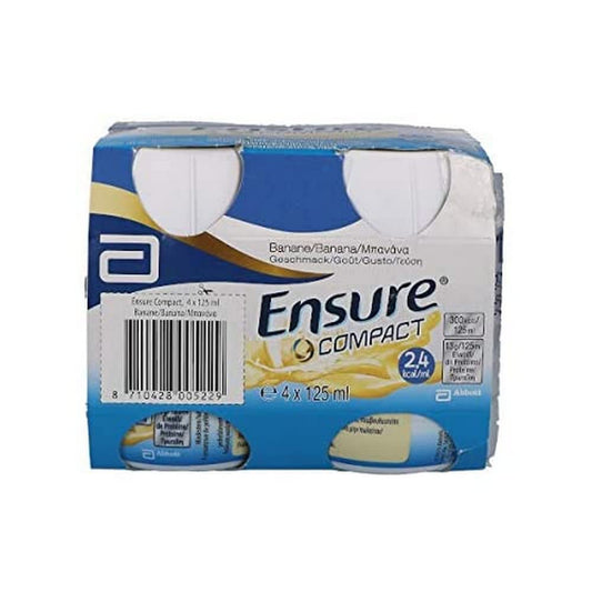 Abbott Integratore Alimentare Ensure Compact Liquido Gusto Banana, 4 X 125 Ml, color Standard