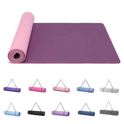 Good Nite Tappetini da Yoga da Donna Antiscivolo Con Superficie Testurizzata, Spessore 6 Mm, Con Cinghia Per Il Trasporto, Tappetino per Yoga, Pilates, Ginnastica (183 * 61 * 0,6 Cm)