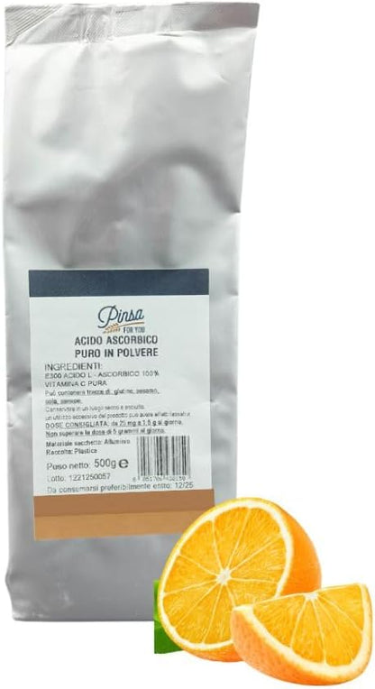 Acido Ascorbico puro in polvere 500 g - Vitamina C