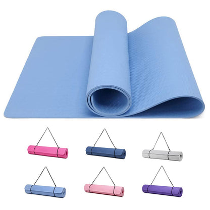 Good Nite Tappetino da ginnastica, yoga, fitness, antiscivolo, per allenamento, sport, turn, pilates, con tracolla, 183 x 61 x 0,6 cm