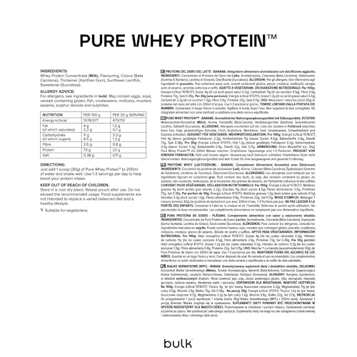 Bulk Pure Whey Protein, Cioccolato, 500 g, 16 porzioni