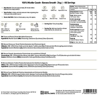 Caseina Micellare 100% Proteine In Polvere THE PROTEIN WORKS | Frullato Proteico A Rilascio Lento | Aminoacidi | Supporta Il Recupero | Panna & Fragole, 500 g