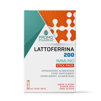 Lattoferrina 200 Immuno - Integratore Alimentare - Sostegno al Sistema Immunitario e alle Difese dell'Organismo, Ideale per Tutta la Famiglia - 30 stick pack da 1 g