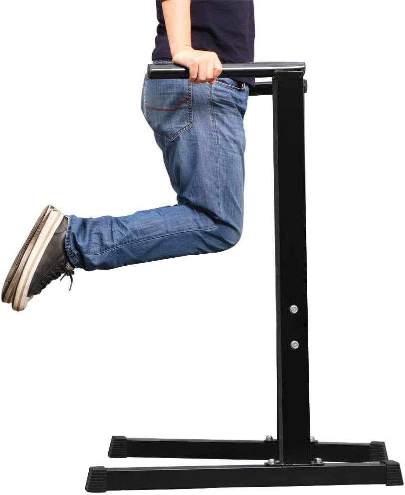 Yaheetech Dip Station per Allenamento Gym Home Dip Barre Parallele Fitness Casa o Palestra Stazione Fitness in Acciaio per Calisthenics/Stretching/Addominali Stazione di Trazione Muscolare Nero