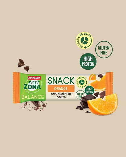 Enervit, Enerzona Protein Snack 40-30-30 Variety Pack 5pz Cioccolato/arancia + 5pz Salty Caramel, Barrette Proteiche per Dieta a Zona con Proteine del Latte e Fibre, Senza Olio di Palma