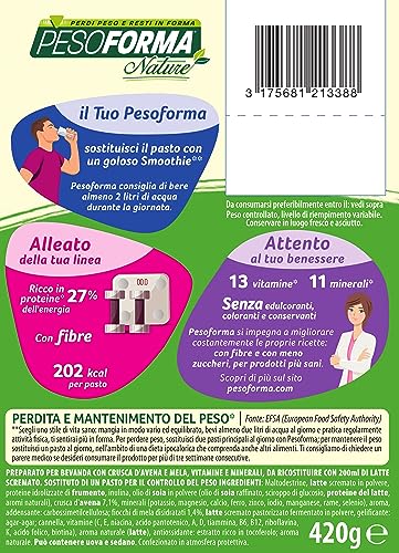 Pesoforma Smoothie Frutti di Bosco, Pasto sostitutivo per il controllo del peso, Smoothie gustoso che aiuta a rimettersi in forma, Ricco in proteine e fibre, Solo 202 calorie, 16 pasti, 436 gr